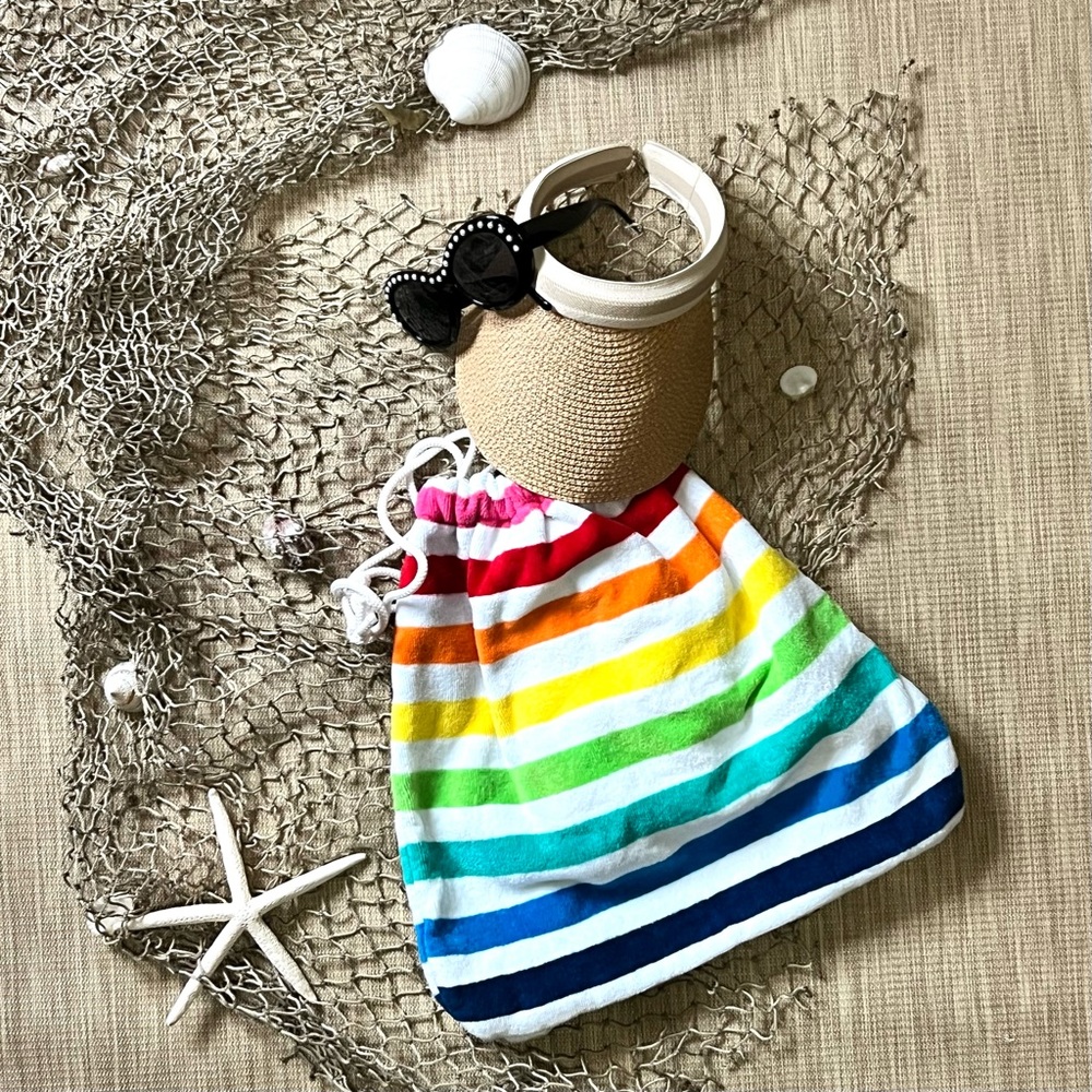 Colorful Striped Beach Bag